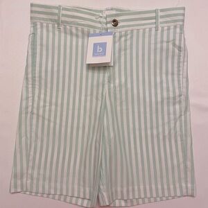 NWT Bella Bliss Twill Wilson Shorts in Mint and White Stripe